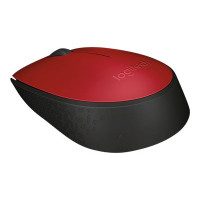 Produktbild för Logitech M171 - mus - 2.4 GHz - svart, röd