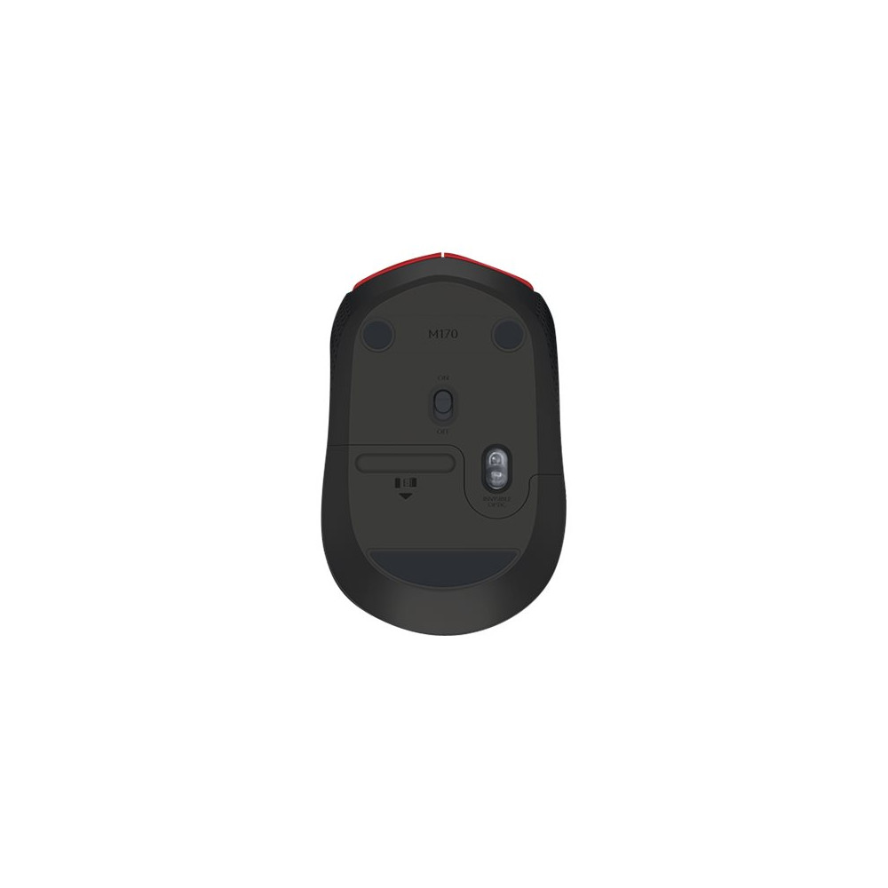Produktbild för Logitech M171 - mus - 2.4 GHz - svart, röd