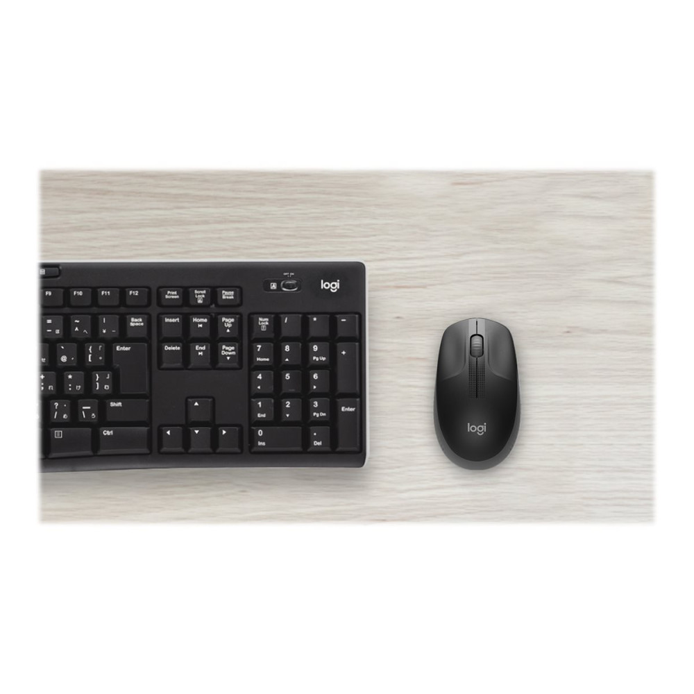 Produktbild för Logitech M190 - mus - träkol