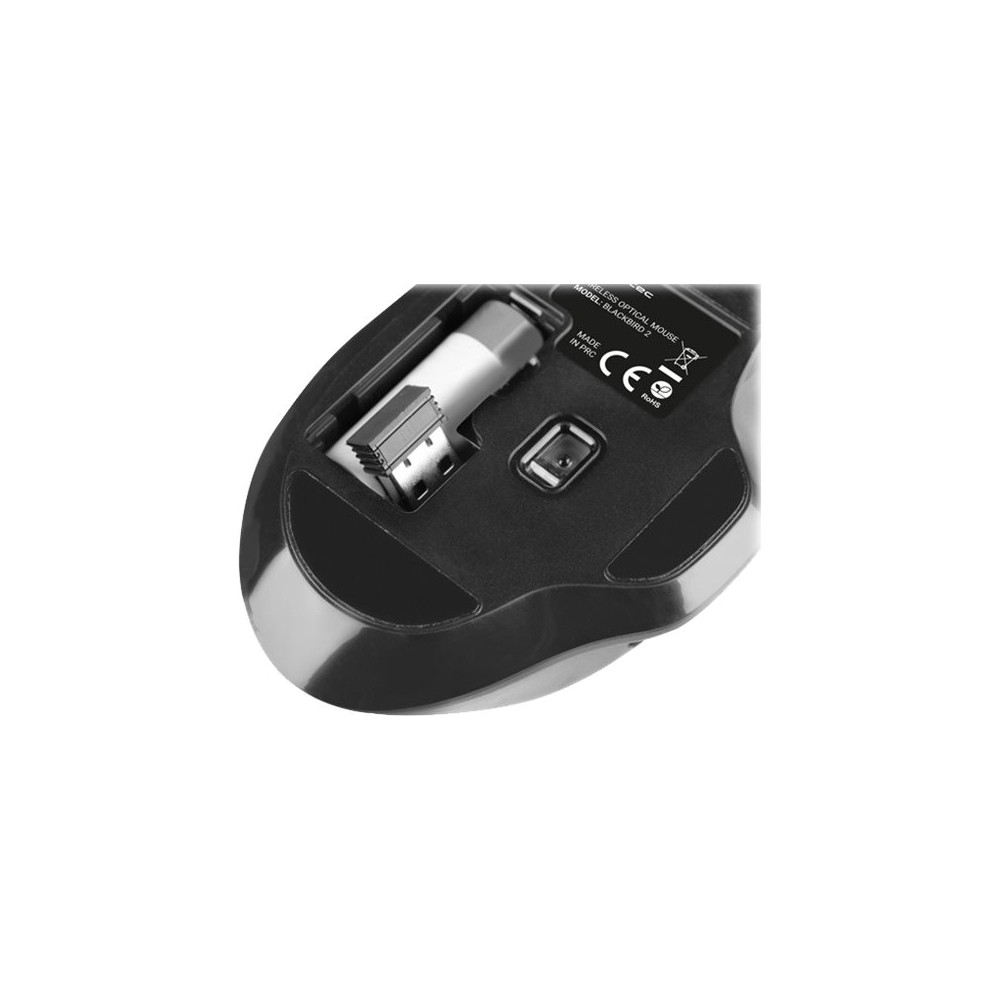 Produktbild för Natec Blackbird 2 - mus - 2.4 GHz - svart