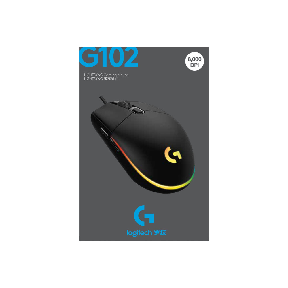 Produktbild för Logitech Gaming Mouse G102 LIGHTSYNC - mus - USB - svart