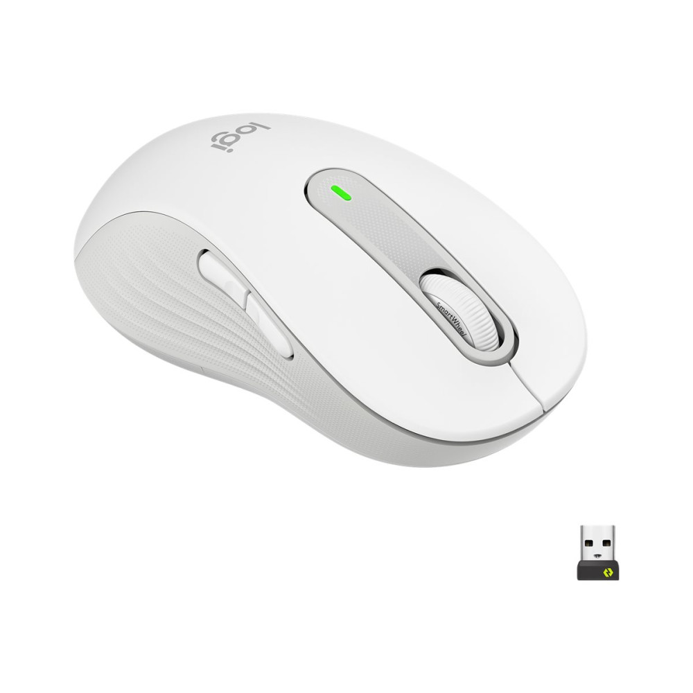 Produktbild för Logitech Signature M650 L - mus - stor storlek - 2.4 GHz, Bluetooth - offwhite