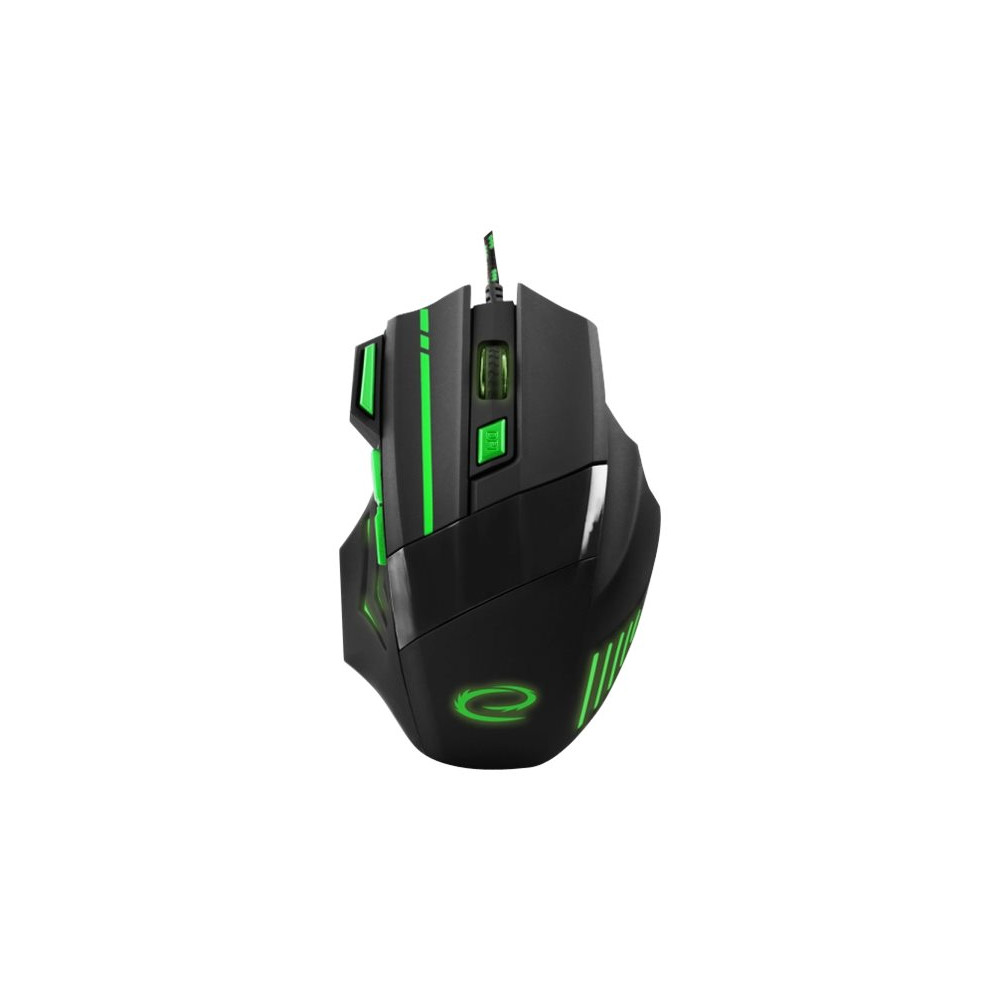 Produktbild för Esperanza MX201 WOLF - mus - USB - grön