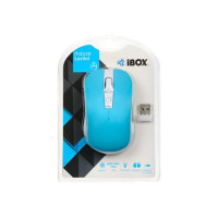 Produktbild för iBOX LORIINI BLUE - mus - 2.4 GHz - blå, vit