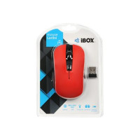 Produktbild för iBOX LORIINI RED - mus - 2.4 GHz - röd, svart