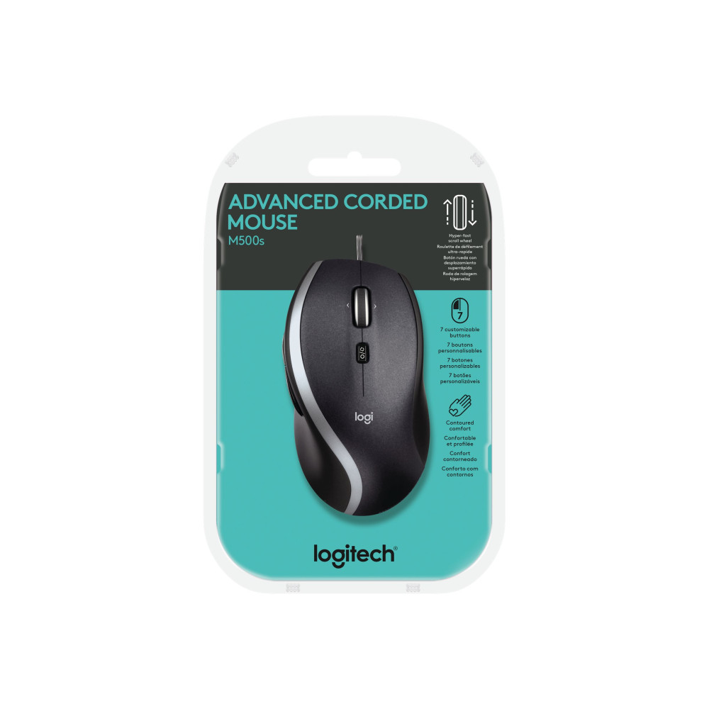 Produktbild för Logitech M500s Advanced Corded Mouse - mus - USB