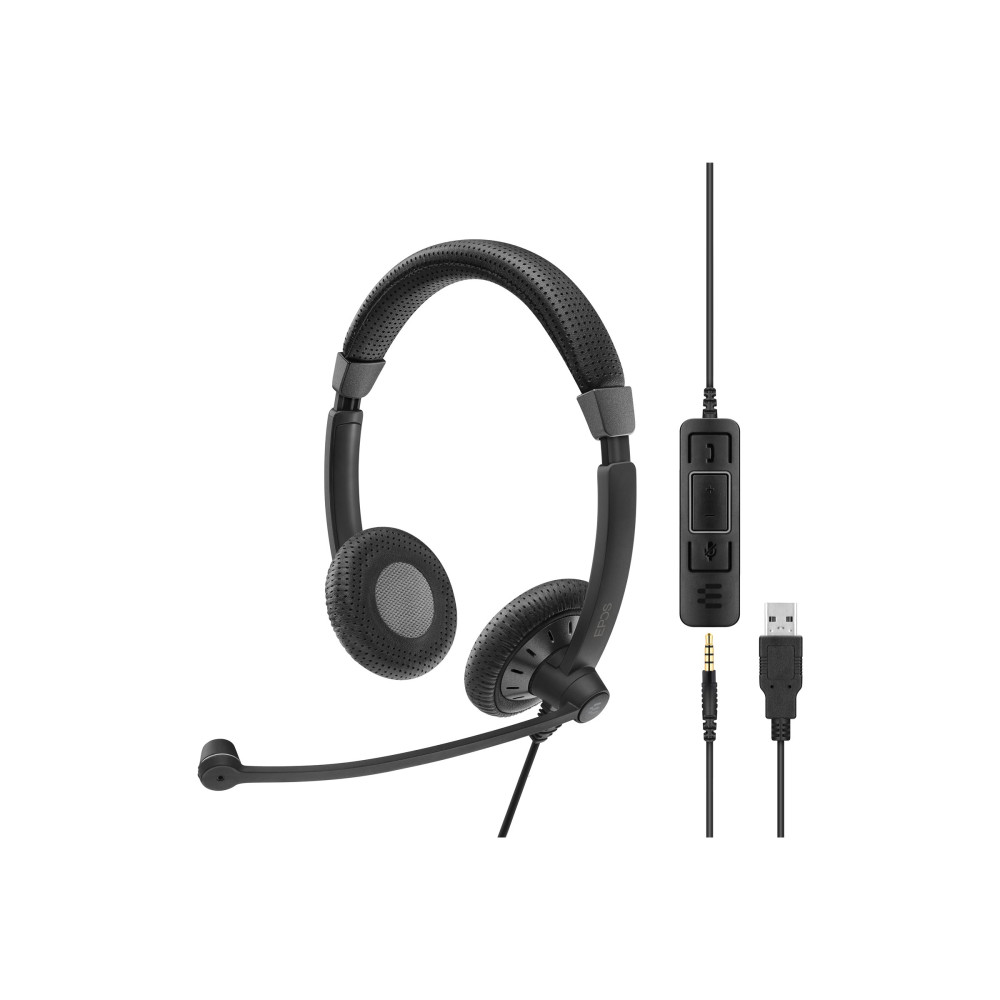 Produktbild för EPOS SC 75 USB MS - headset - 3,5 mm kontakt, USB