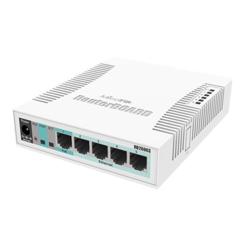 MikroTik RB260GS - switch - 6 portar - Administrerad - Switchar & Hubbar