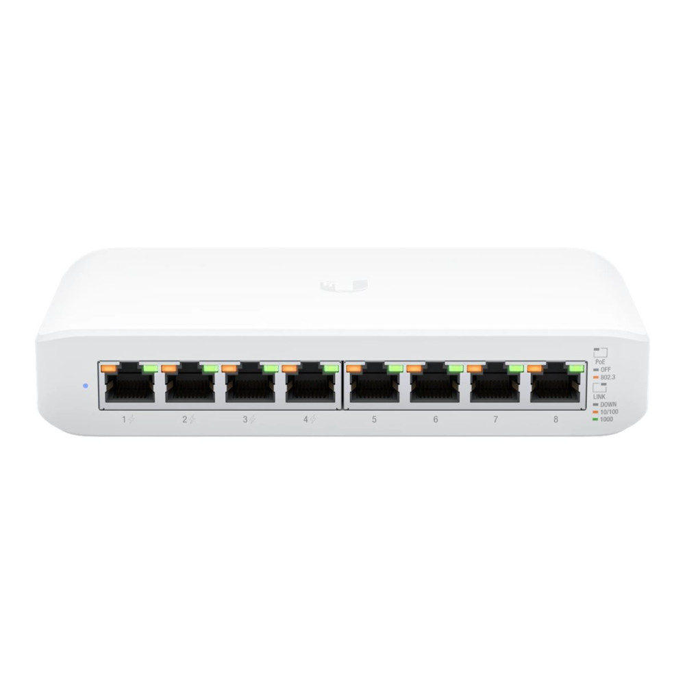 Produktbild för Ubiquiti UniFi Switch Lite USW-Lite-8-POE - switch - 8 portar - Administrerad