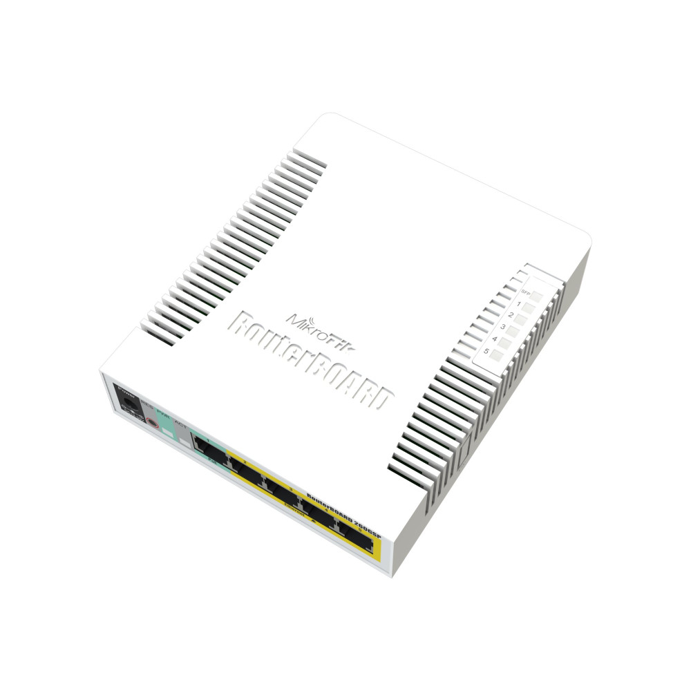 Produktbild för MikroTik RouterBOARD RB260GSP - switch - 6 portar - Administrerad