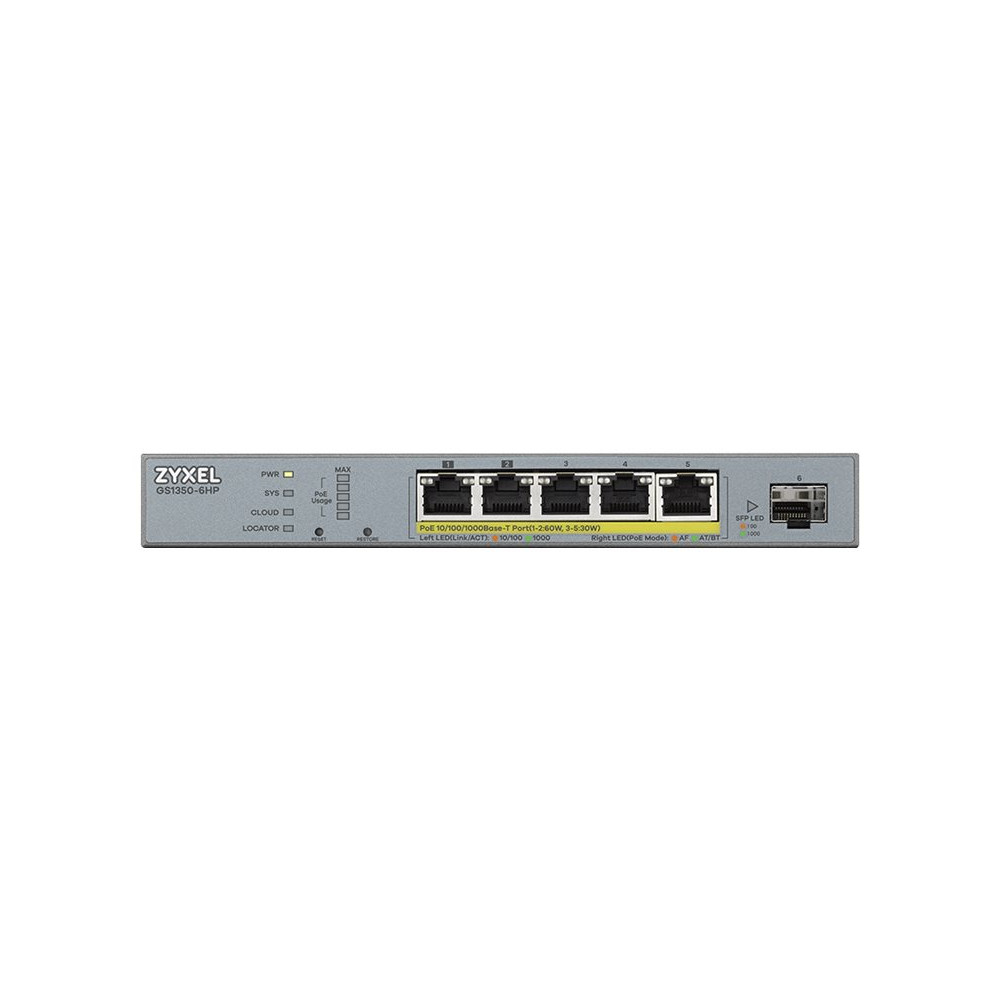 Produktbild för Zyxel GS1350-6HP - switch - 6 portar - smart