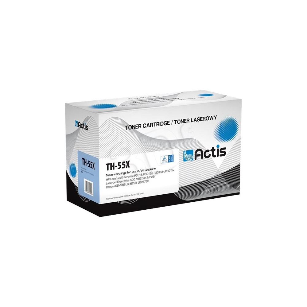 Produktbild för Actis standard TH-55X - svart - kompatibel - tonerkassett (alternativ för: Canon CRG-724H, HP 55X, HP CE255X)