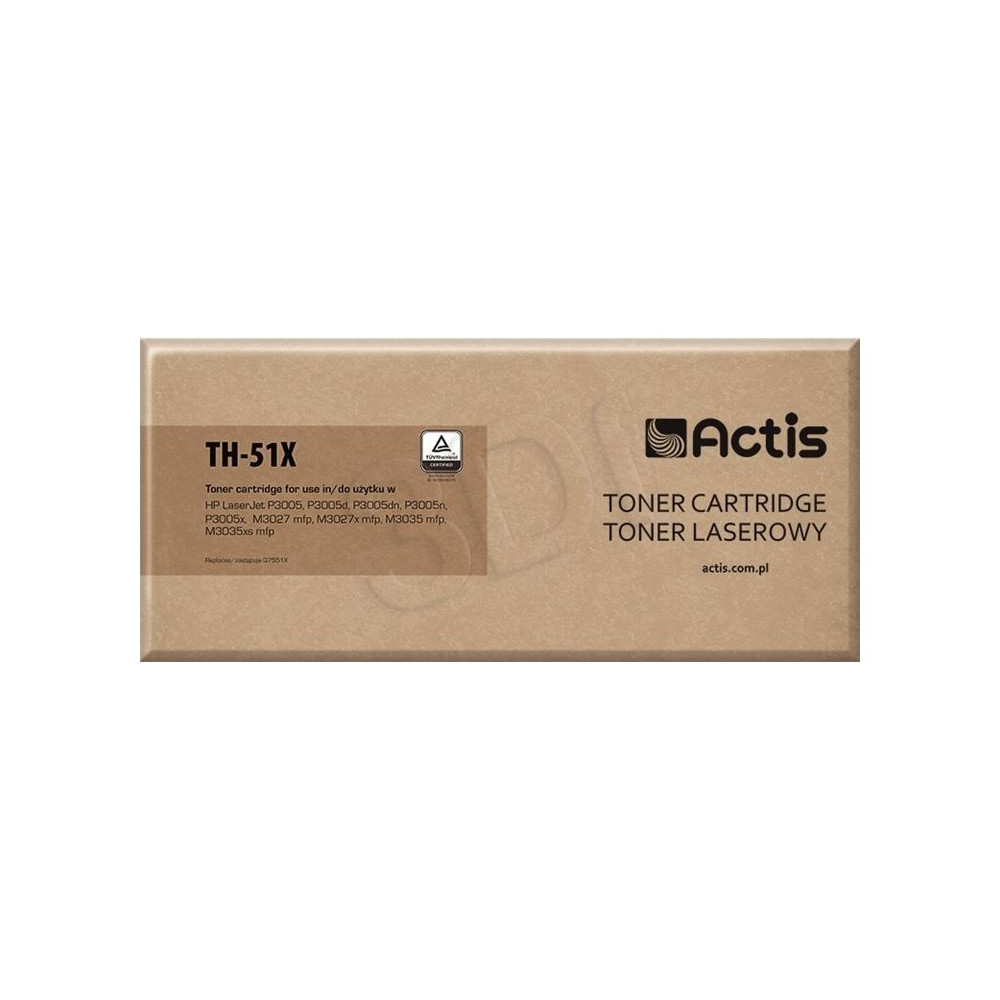 Produktbild för Actis TH-51X - svart - kompatibel - tonerkassett (alternativ för: HP 51X, HP Q7551X)