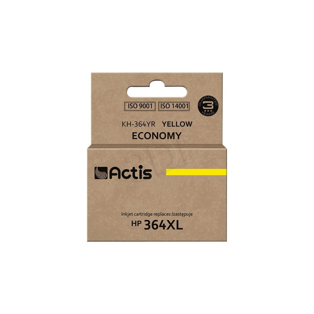 Produktbild för Actis standard KH-364YR - gul - kompatibel - återanvänd - bläckpatron (alternativ för: HP 364XL, HP CB325EE)