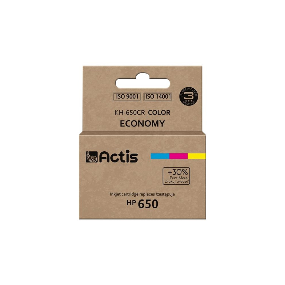 Produktbild för Actis standard KH-650CR - färg (cyan, magenta, gul) - kompatibel - återanvänd - bläckpatron (alternativ för: HP 650, HP CZ102AE)