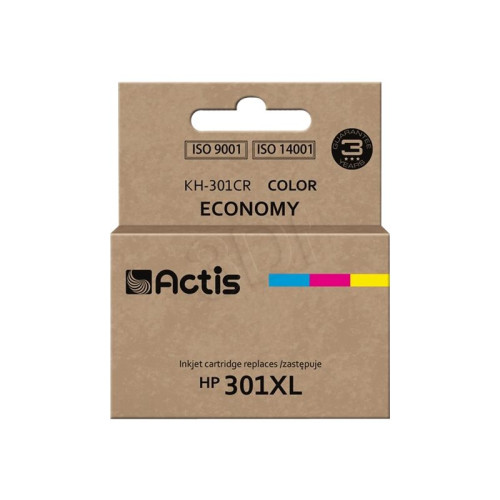 ACTIS Actis standard KH-301CR - färg (cyan, magenta, gul) - kompatibel - rekonditionerad - bläckpatron (alternativ för: HP 301XL, HP CH564EE)