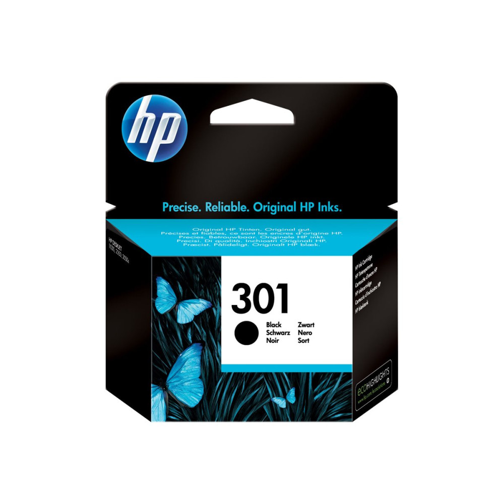 Produktbild för HP 301 - svart - original - bläckpatron
