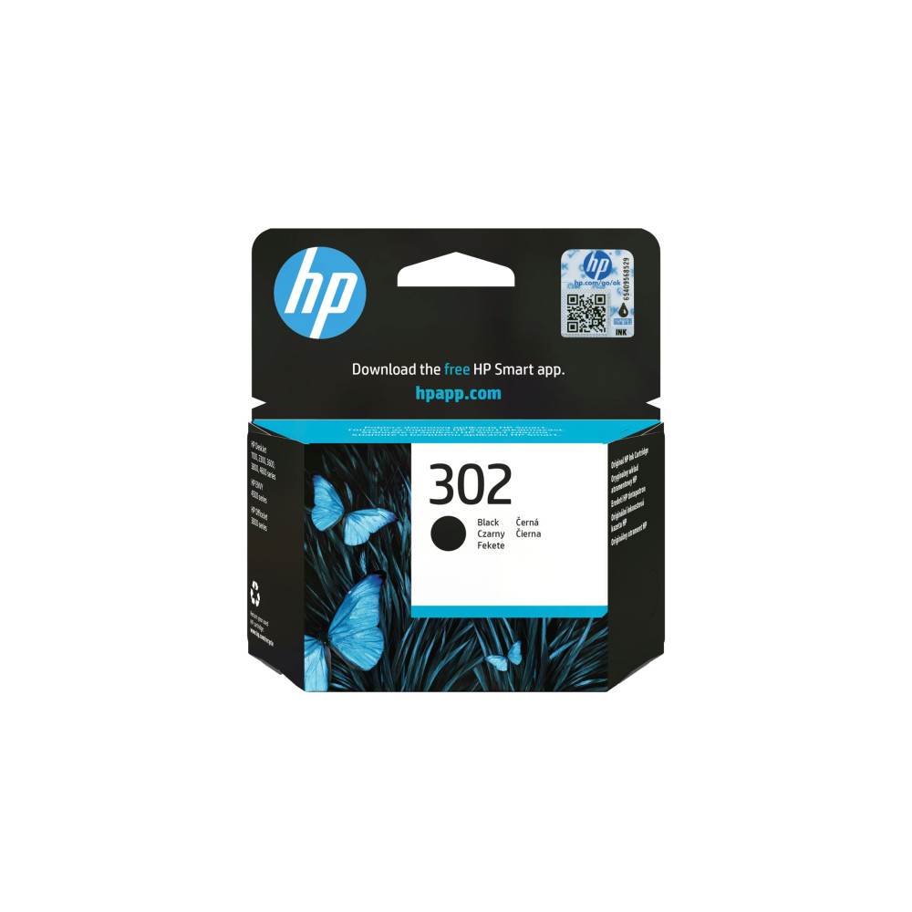 Produktbild för HP 302 - svart - original - bläckpatron