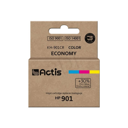 ACTIS Actis standard KH-901CR - färg (cyan, magenta, gul) - kompatibel - återanvänd - bläckpatron (alternativ för: HP 901, HP CC656AE)