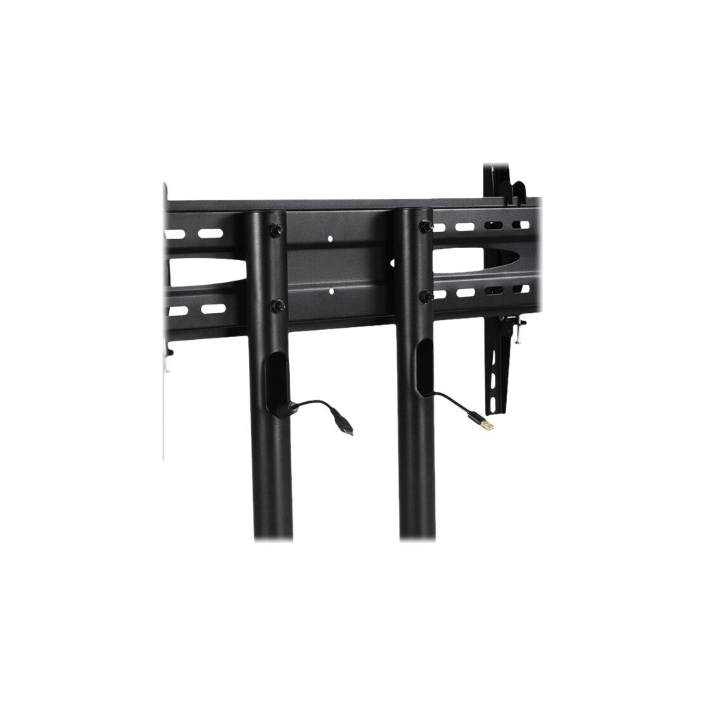 Produktbild för TECHly Floor Trolley with Shelf vagn - för LCD skärm/AV-system - svart