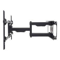 Produktbild för Manhattan TV & Monitor Mount, Wall, Full Motion, 1 screen, Screen Sizes: 37-75", Black, VESA 200x200 to 800x400mm, Max 75kg, LFD, Tilt & Swivel with 3 Pivots, Lifetime Warranty konsol - för böjd LCD TV - svart