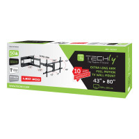 Produktbild för TECHly LED 300 monteringssats - justerbar arm med full rörlighet - för LCD-TV/välvd LCD-TV - svart