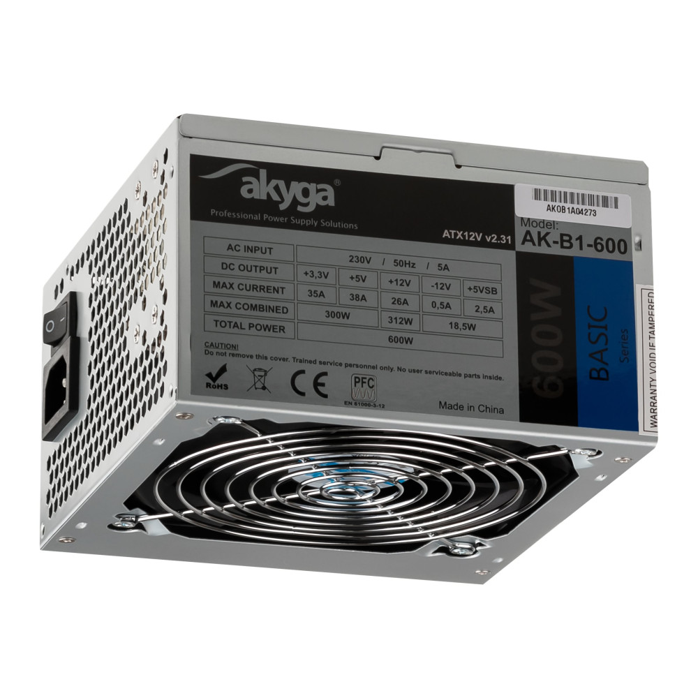 Produktbild för Akyga Basic Series AK-B1-600 - nätaggregat - 600 watt