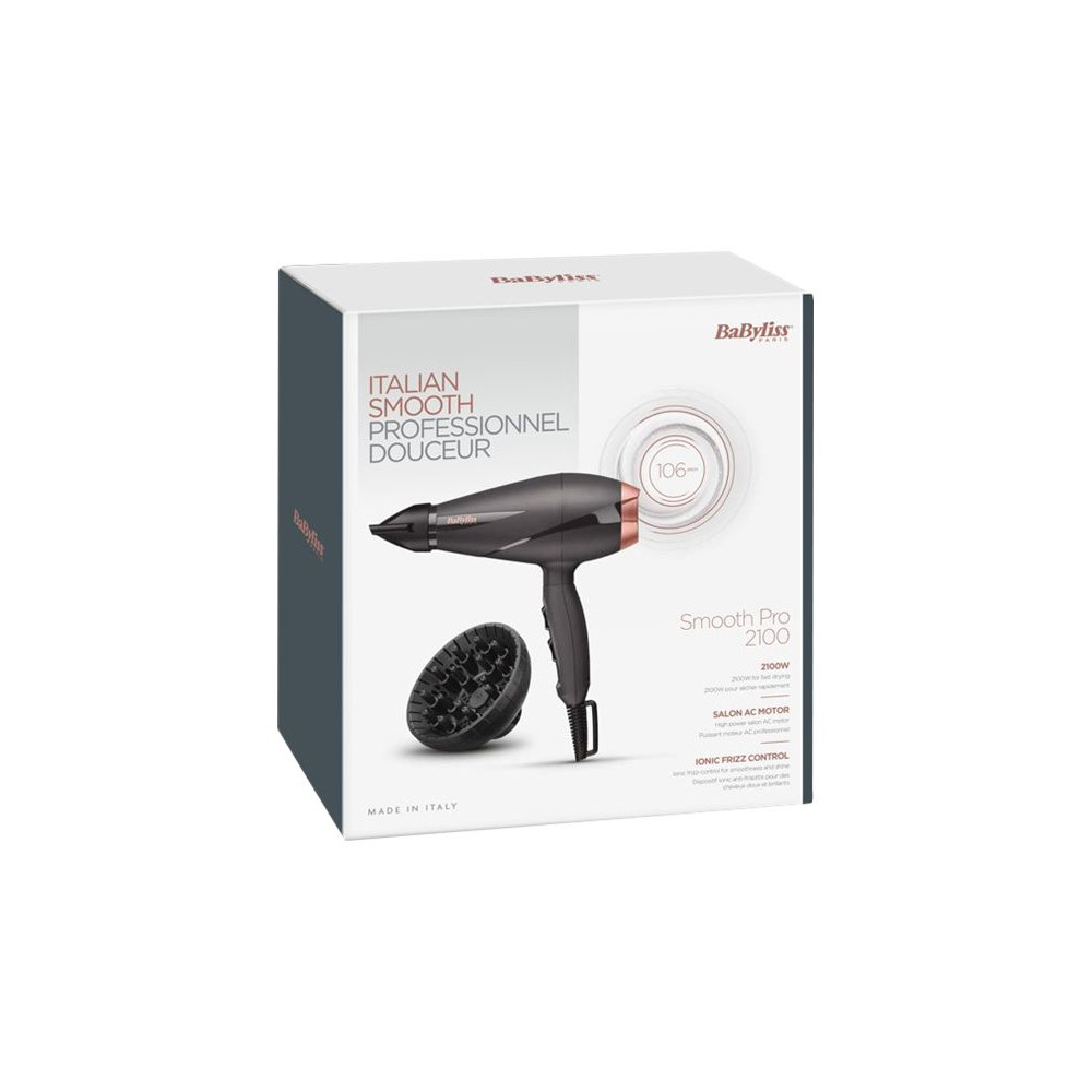 Produktbild för BaByliss SMOOTH PRO 2100 - hårtork
