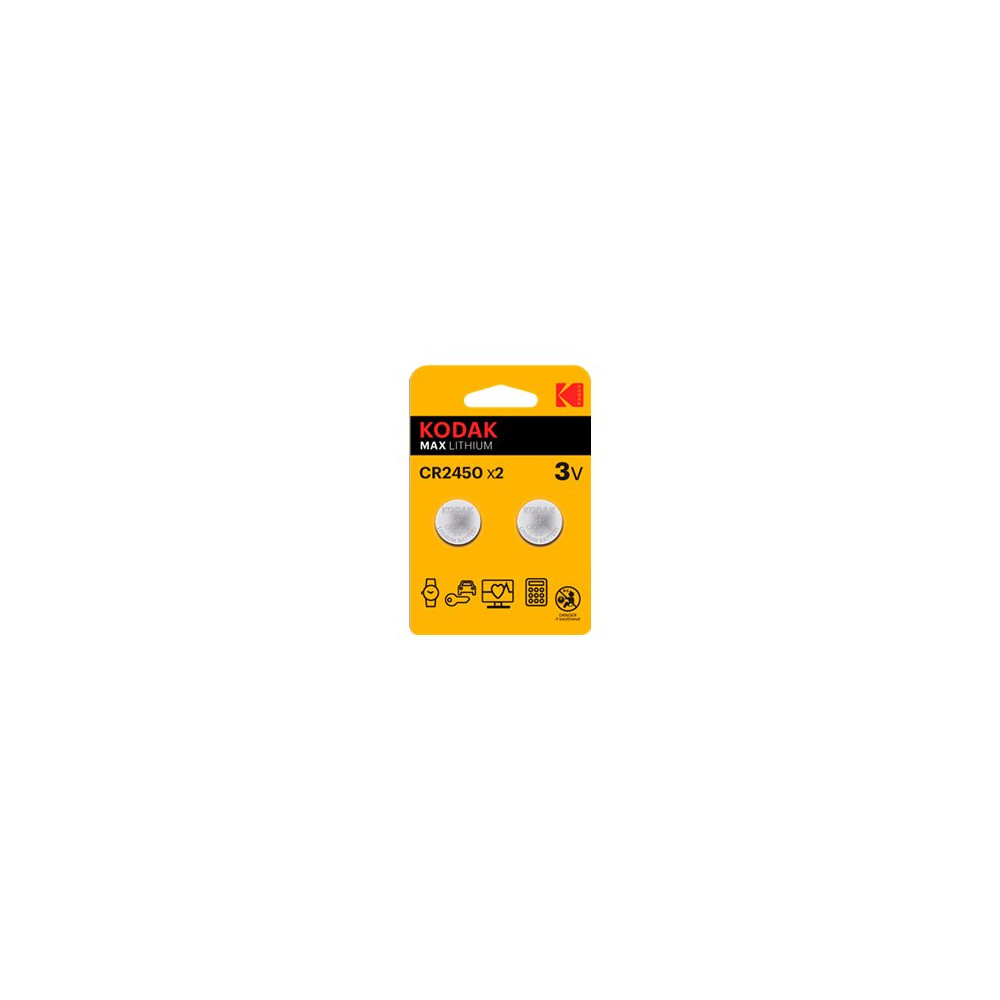 Produktbild för Kodak MAX KCR2450 batteri - 2 x CR2450 - Li/MnO2