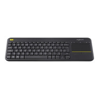 Produktbild för Logitech Wireless Touch Keyboard K400 Plus - tangentbord - QWERTY - USA, internationellt - svart Inmatningsenhet
