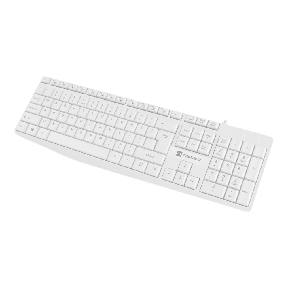 Produktbild för Natec Nautilus - tangentbord - QWERTY - amerikansk - vit Inmatningsenhet