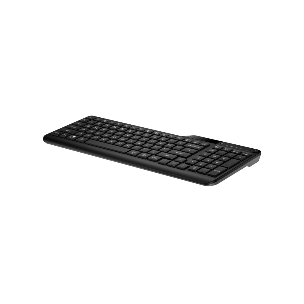 Produktbild för HP 460 - tangentbord - 2-zonslayout, lågprofilstangentresor, multi-enhet, programmerbara tangenter compact - jacksvart Inmatningsenhet