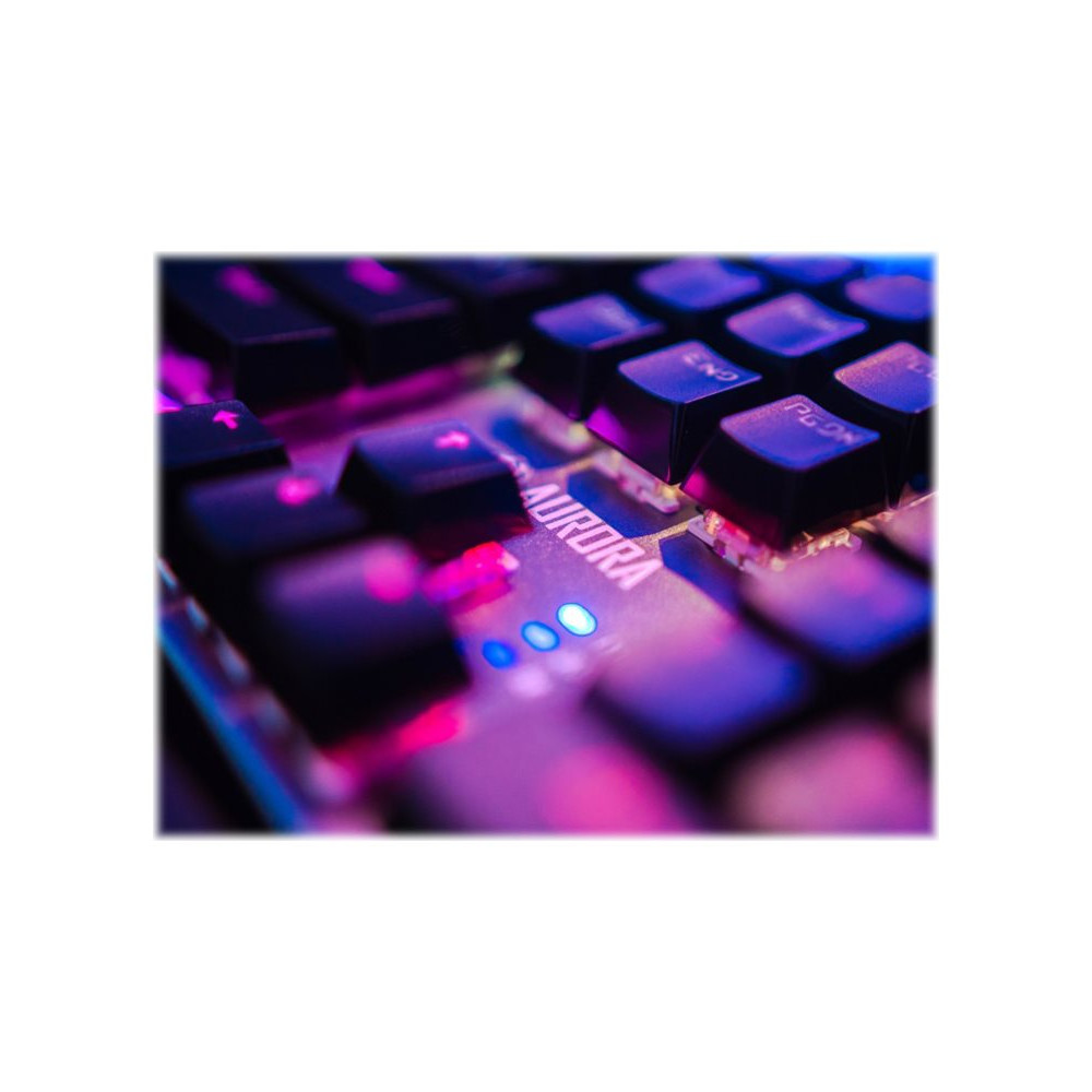 Produktbild för iBOX AURORA K-4 - tangentbord - QWERTY - svart, silver Inmatningsenhet