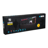 Produktbild för iBOX AURORA K-4 - tangentbord - QWERTY - svart, silver Inmatningsenhet