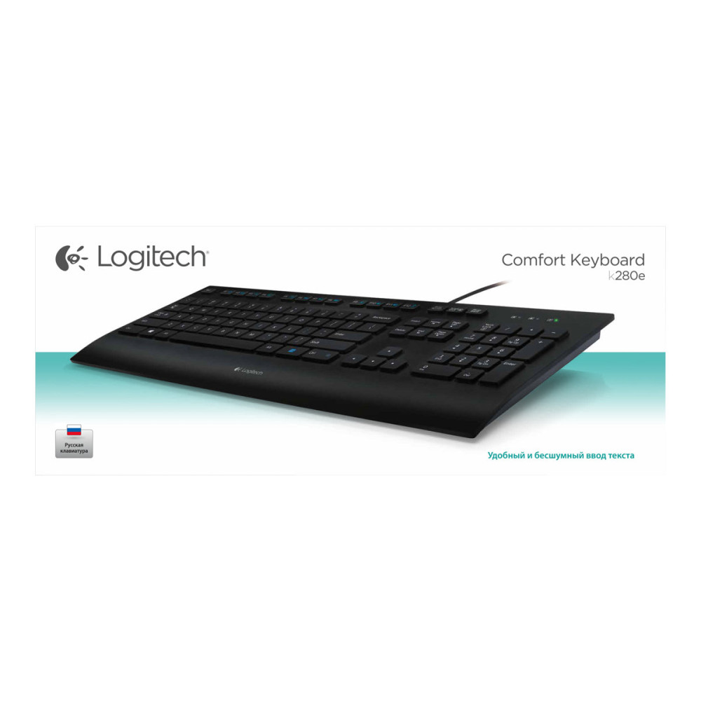 Produktbild för Logitech Corded K280e - tangentbord - USA, internationellt Inmatningsenhet