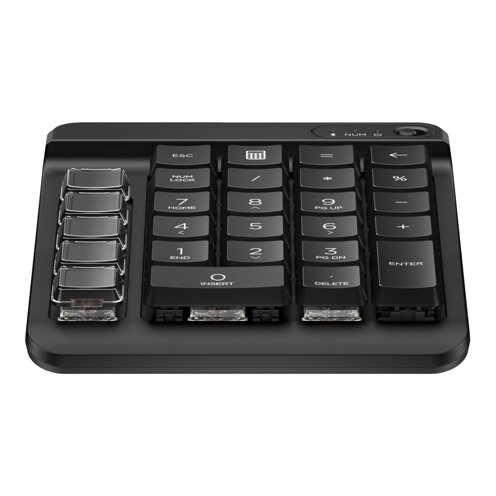 Produktbild för HP 430 - tangentsats - 9 programmerbara tangenter, låg profil tangentresor, utbytbara tangenter med klistermärken - jacksvart Inmatningsenhet