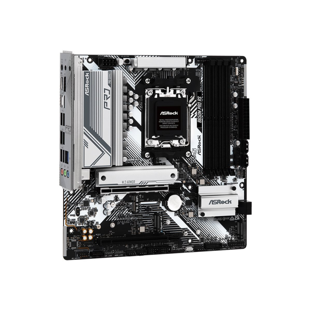 Produktbild för ASRock B650M PRO RS - moderkort - micro ATX - Socket AM5 - AMD B650