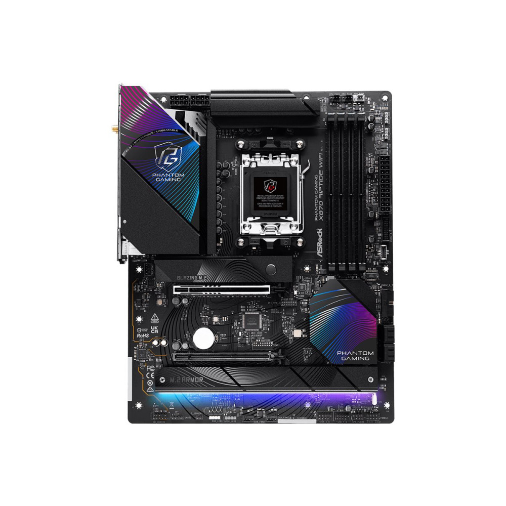 Produktbild för ASRock Phantom Gaming X870 RIPTIDE WiFi - moderkort - ATX - Socket AM5 - AMD X870
