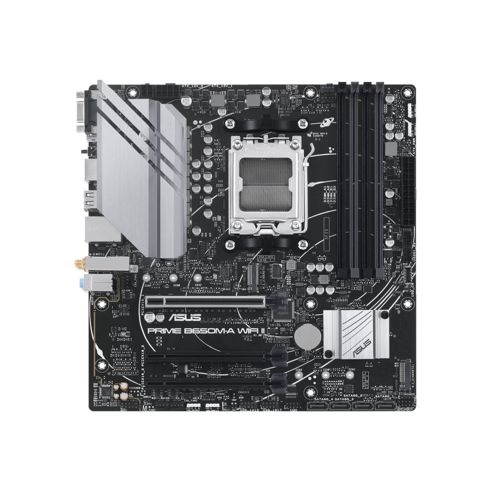 Produktbild för ASUS PRIME B650M-A WIFI II - moderkort - micro ATX - Socket AM5 - AMD B650