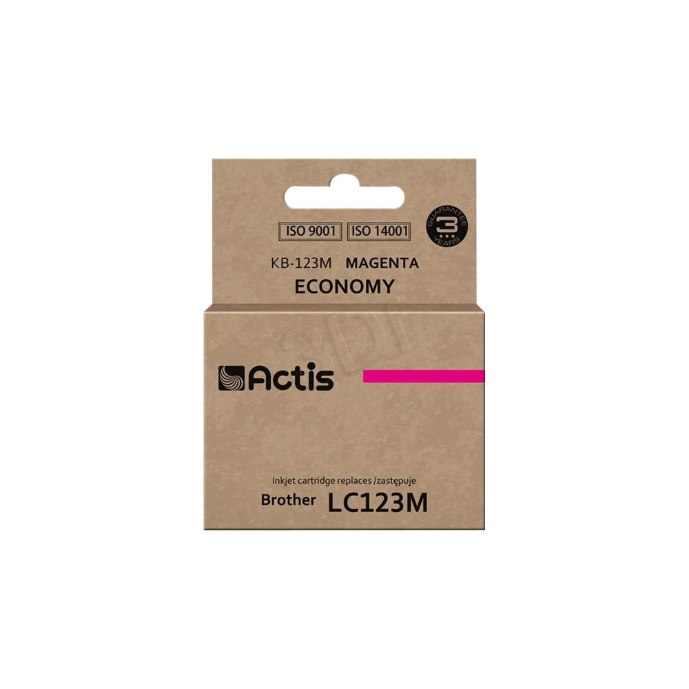 Produktbild för Actis standard KB-123M - magenta - kompatibel - bläckpatron (alternativ för: Brother LC121M, Brother LC123M)