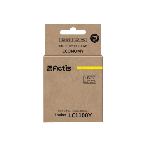 ACTIS Actis KB-1100Y - gul - kompatibel - bläckpatron (alternativ för: Brother LC1100Y, Brother LC980Y)