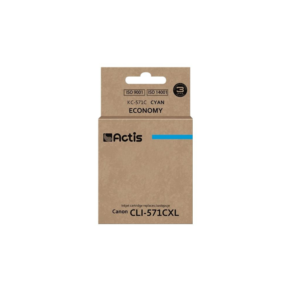 Produktbild för Actis standard KC-571C - cyan - kompatibel - bläckpatron (alternativ för: Canon CLI-571C)