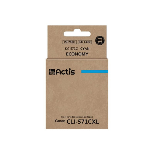 ACTIS Actis standard KC-571C - cyan - kompatibel - bläckpatron (alternativ för: Canon CLI-571C)