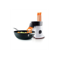 Produktbild för Philips Viva Collection SaladMaker HR1388 - matberedare - 200 W - stjärnvit/svart/röd