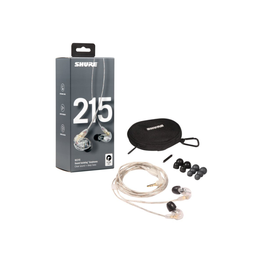 Produktbild för Shure SE215-CL-EFS - hörlurar - 3,5 mm kontakt