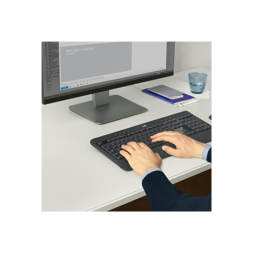 Produktbild för Logitech MK540 Advanced - sats med tangentbord och mus - QWERTY - USA, internationellt Inmatningsenhet