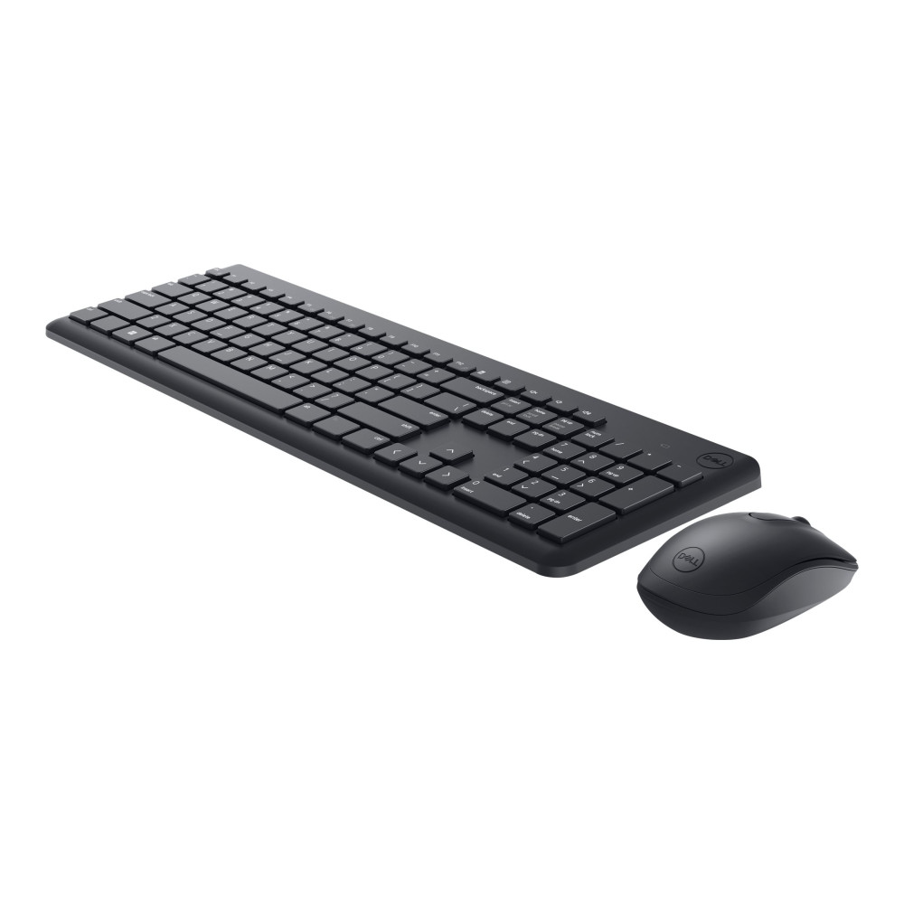 Produktbild för Dell Keyboard and Mouse KM3322W - sats med tangentbord och mus - QWERTY - USA, internationellt - svart Inmatningsenhet
