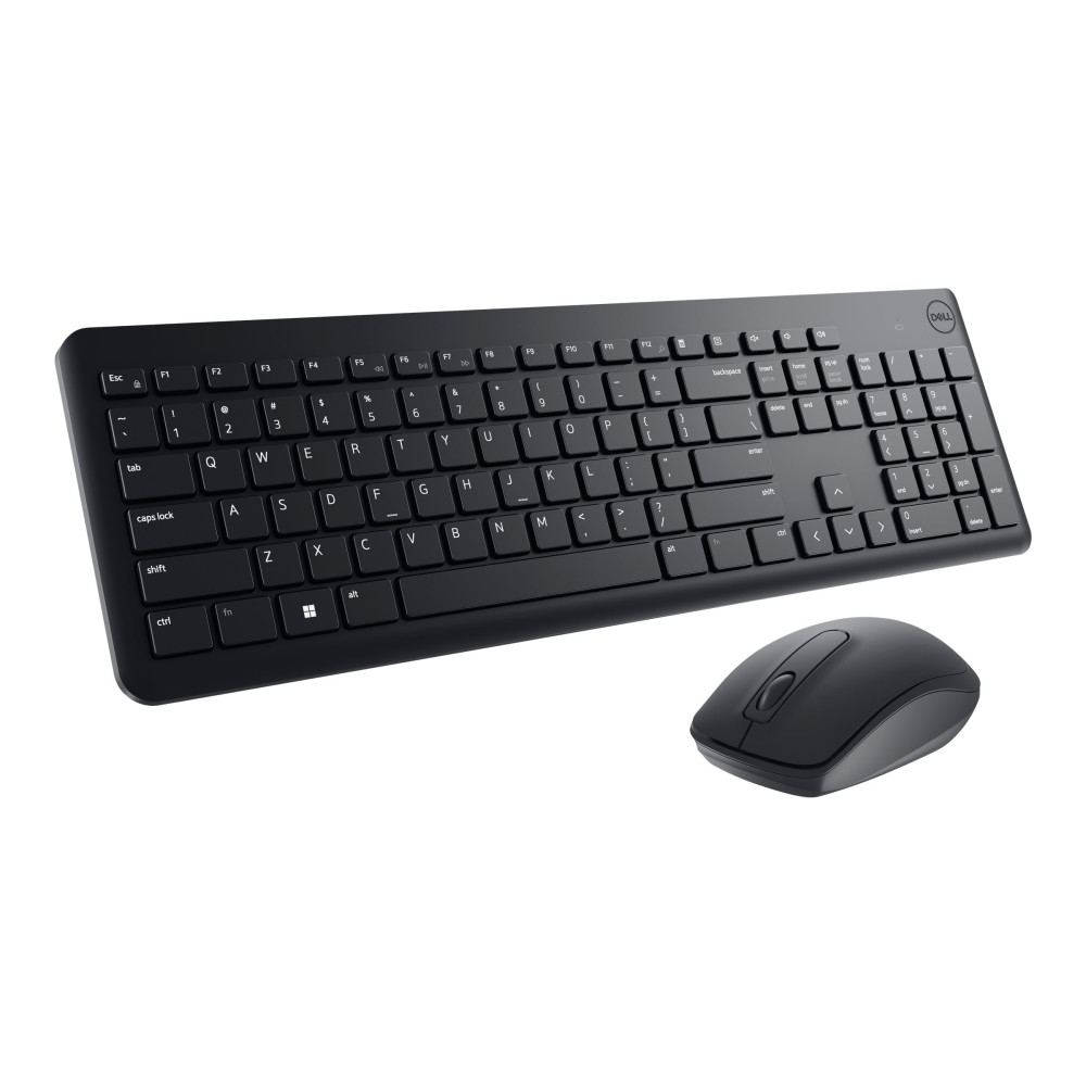 Produktbild för Dell Keyboard and Mouse KM3322W - sats med tangentbord och mus - QWERTY - USA, internationellt - svart Inmatningsenhet