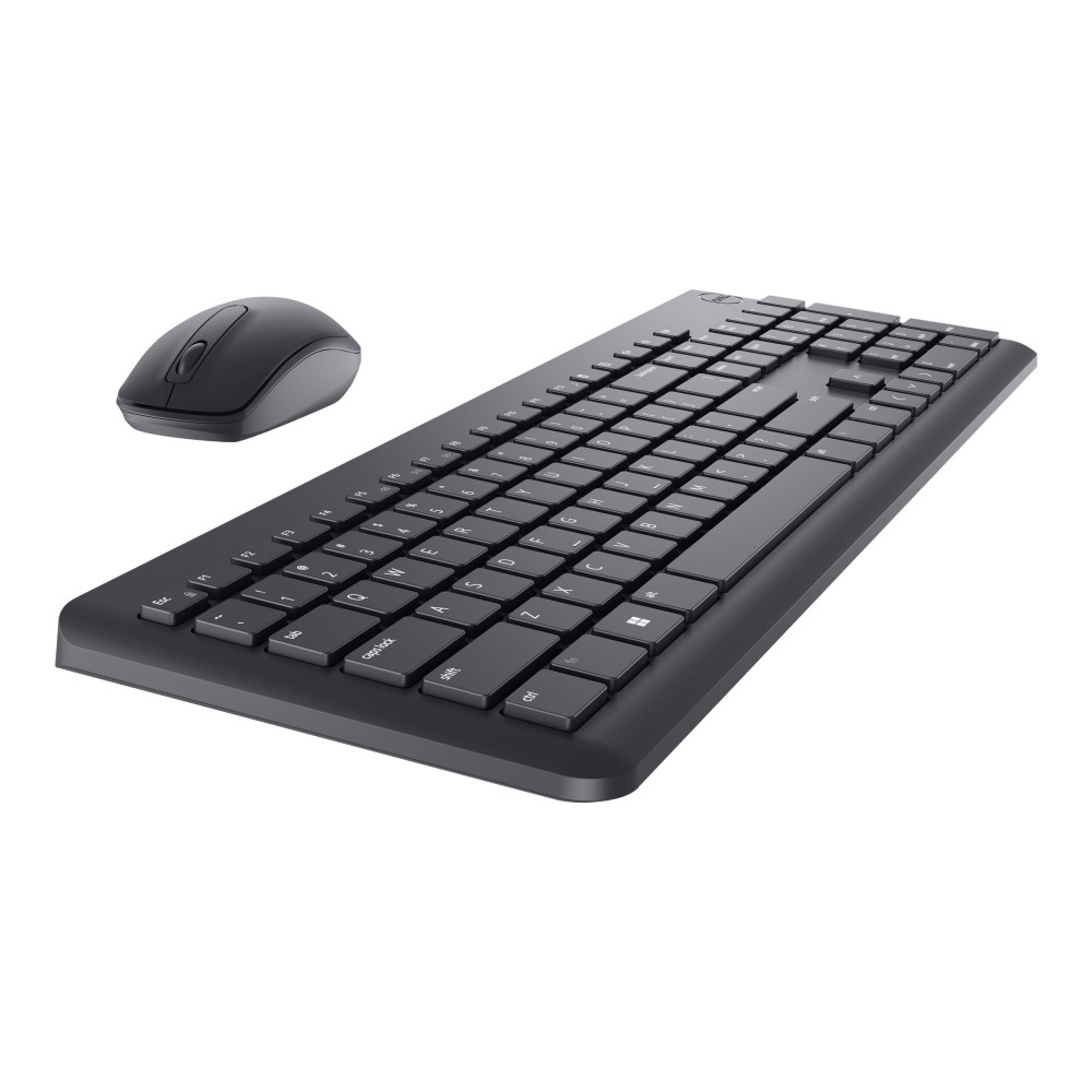 Produktbild för Dell Keyboard and Mouse KM3322W - sats med tangentbord och mus - QWERTY - USA, internationellt - svart Inmatningsenhet