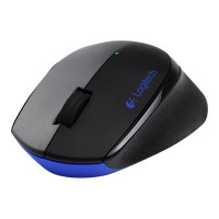 Produktbild för Logitech Wireless Combo MK345 - sats med tangentbord och mus - USA, internationellt - svart, blå Inmatningsenhet